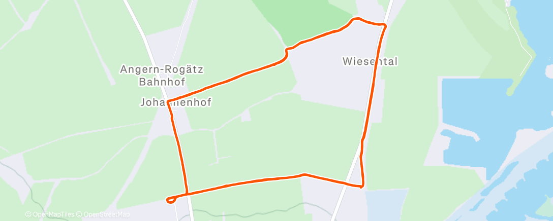 Map of the activity, Lauf am Mittag