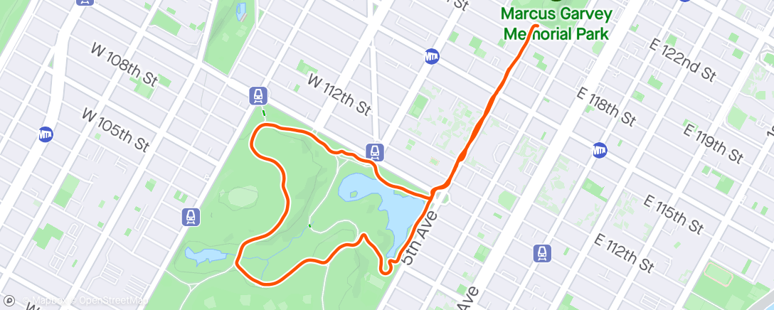 Map of the activity, Central Park #12