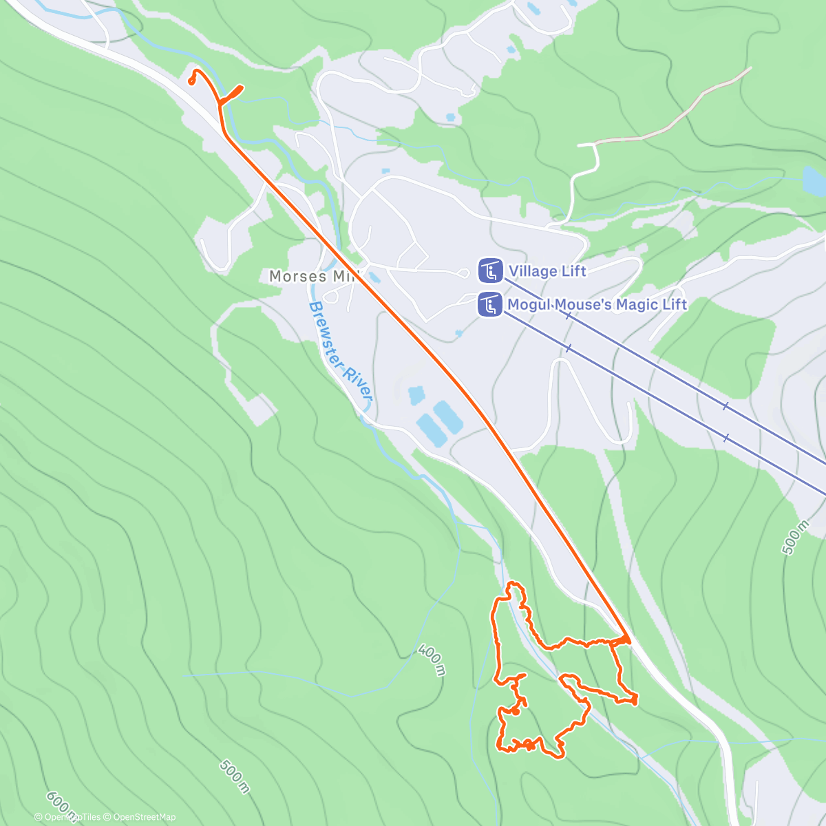 Map of the activity, Coyotes got to the deer before I did