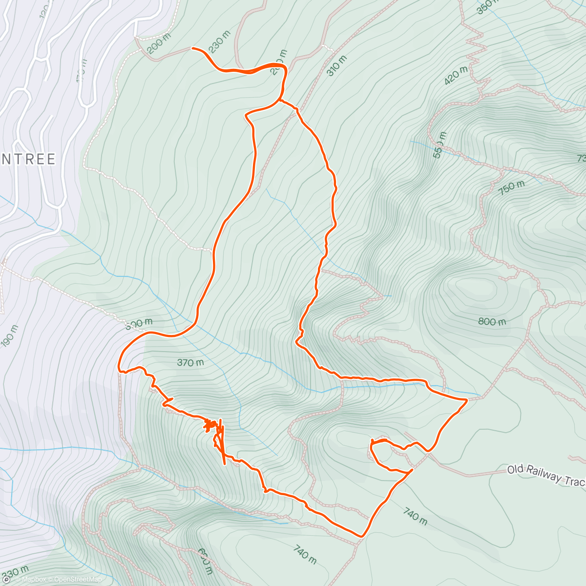 Map of the activity, Morning Hike: Up Woody Buttress, via Rendezvous Cave, down Kasteelspoort