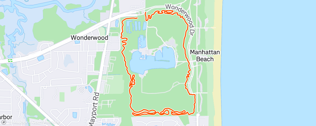 Map of the activity, Afternoon Mountain Bike Ride