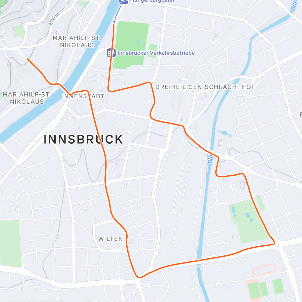 Карта физической активности (Zwift - Innsbruckring in Innsbruck)