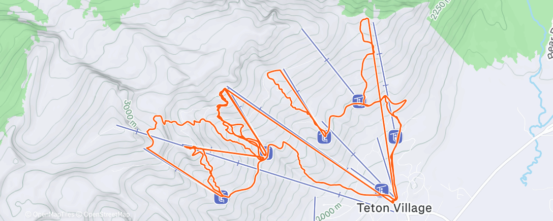 Map of the activity, Morning Alpine Ski