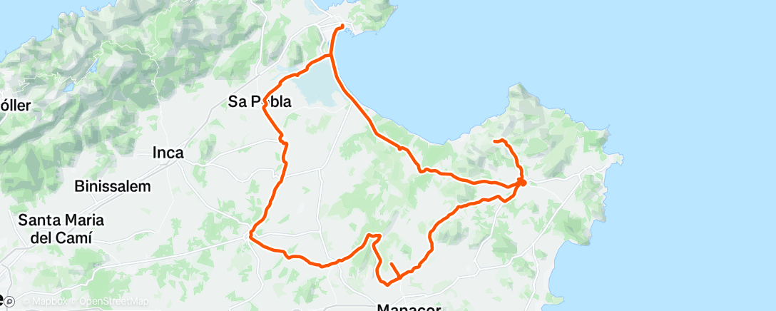 Map of the activity, Beetlem mm, push sista 40km