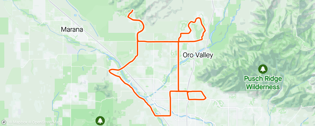 Map of the activity, Roundup feeling better, even with a tire that was leaking the whole ride.  Finished with 35 psi. Tubeless for the win.