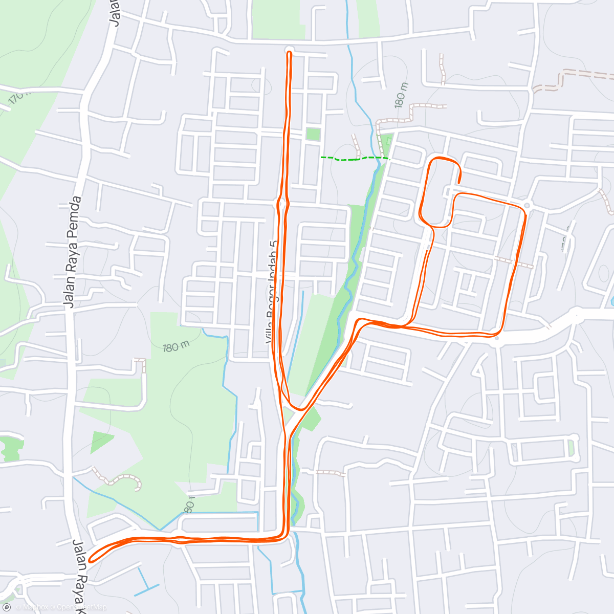 Map of the activity, Morning Run