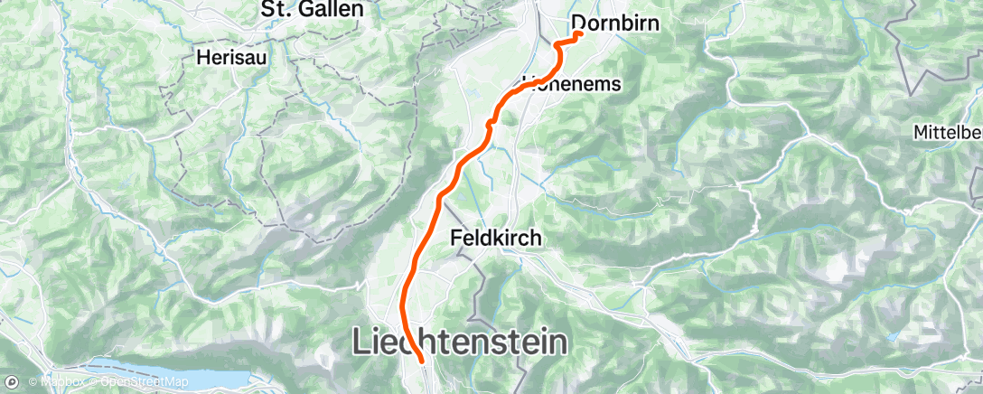 Map of the activity, Afternoon Ride