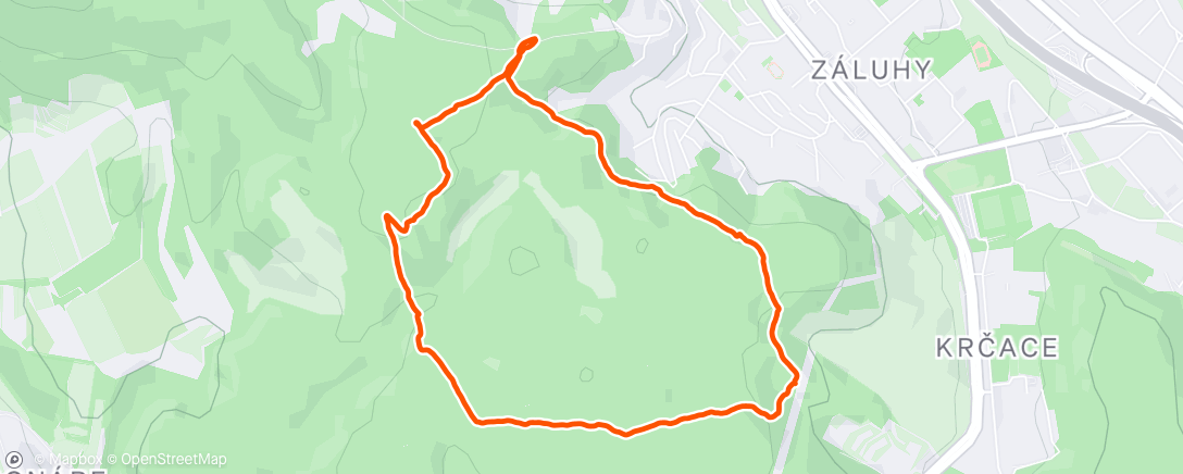 Map of the activity, Afternoon Run