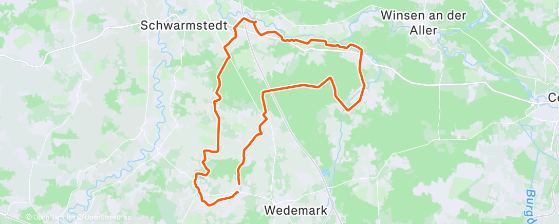 Map of the activity, Einmal zur Aller hoch