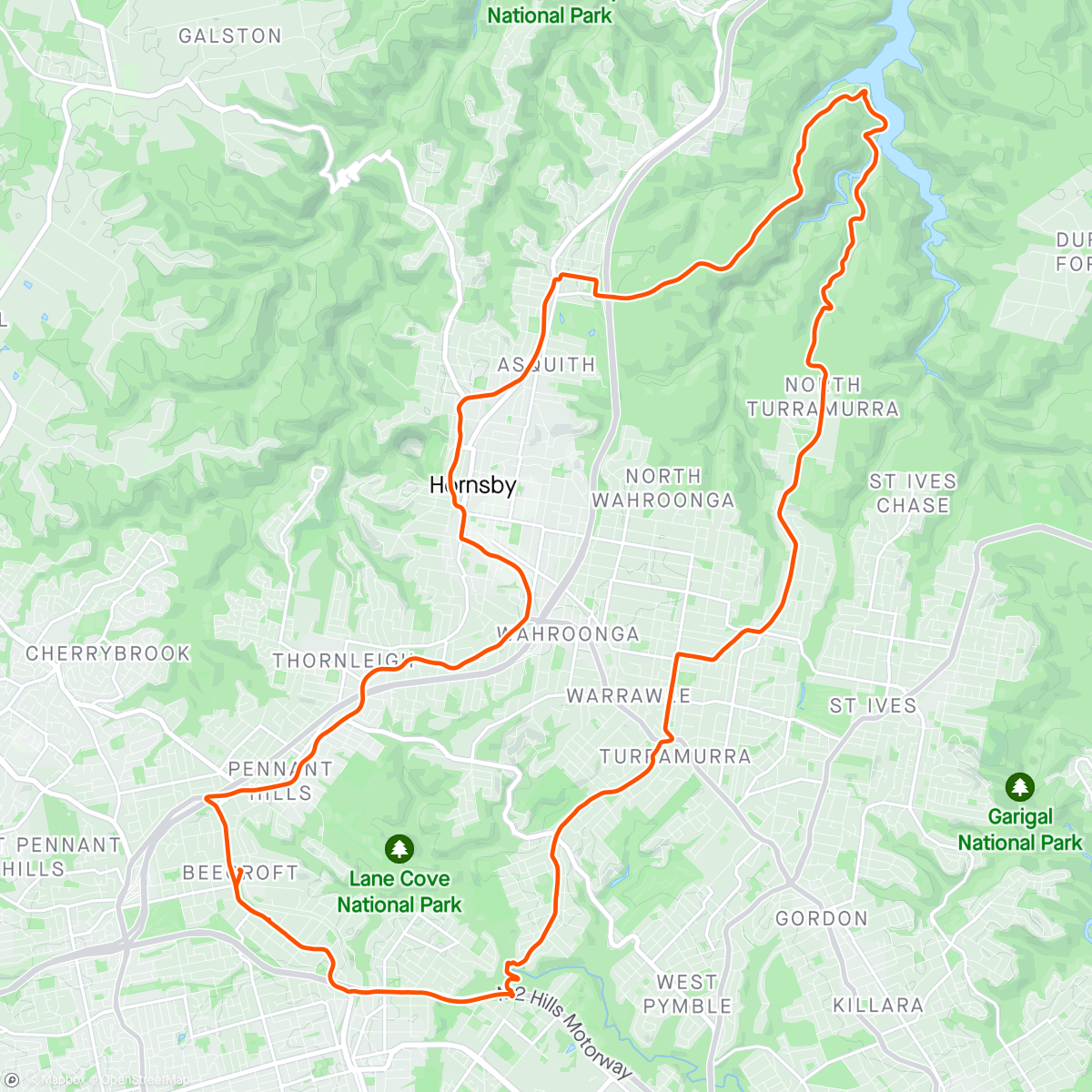 Map of the activity, Morning Ride, VC