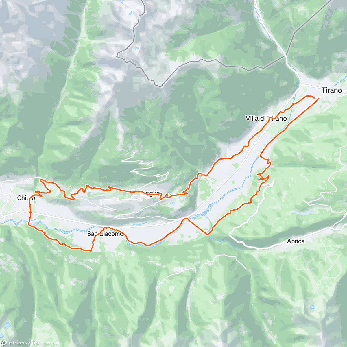 Map of the activity, Pas in de avond gaan fietsen. Was heel warm.