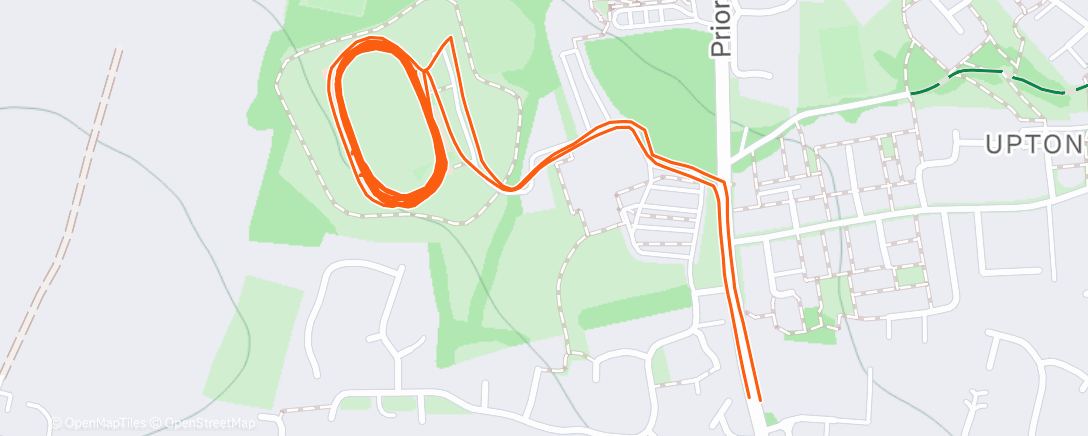 Map of the activity, Afternoon Run