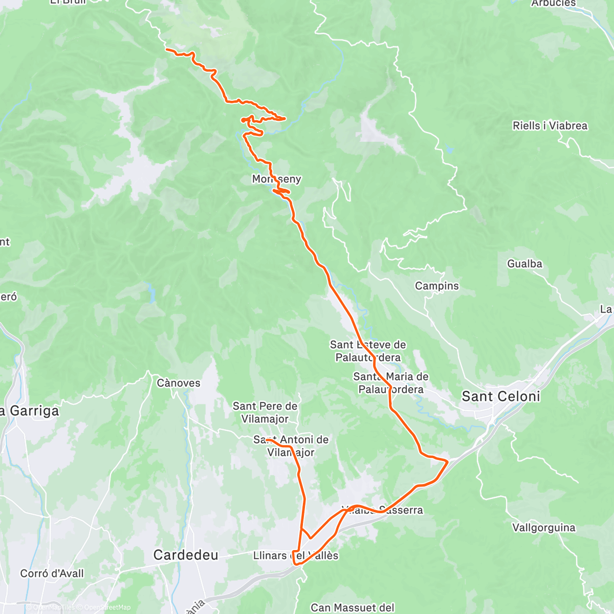 Карта физической активности (Lunch Ride)