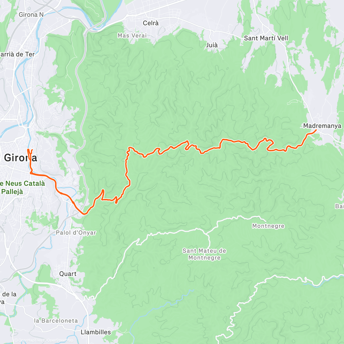 Карта физической активности (Morning Ride)