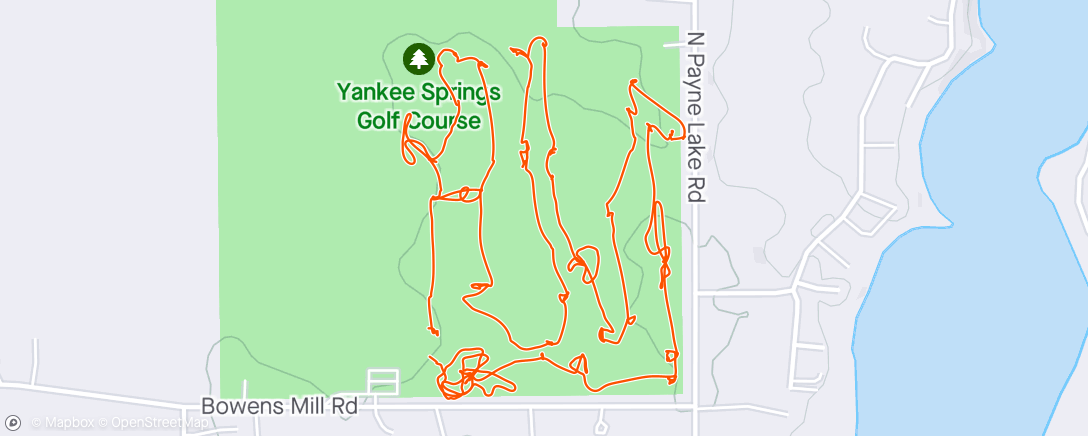 Map of the activity, Afternoon Golf