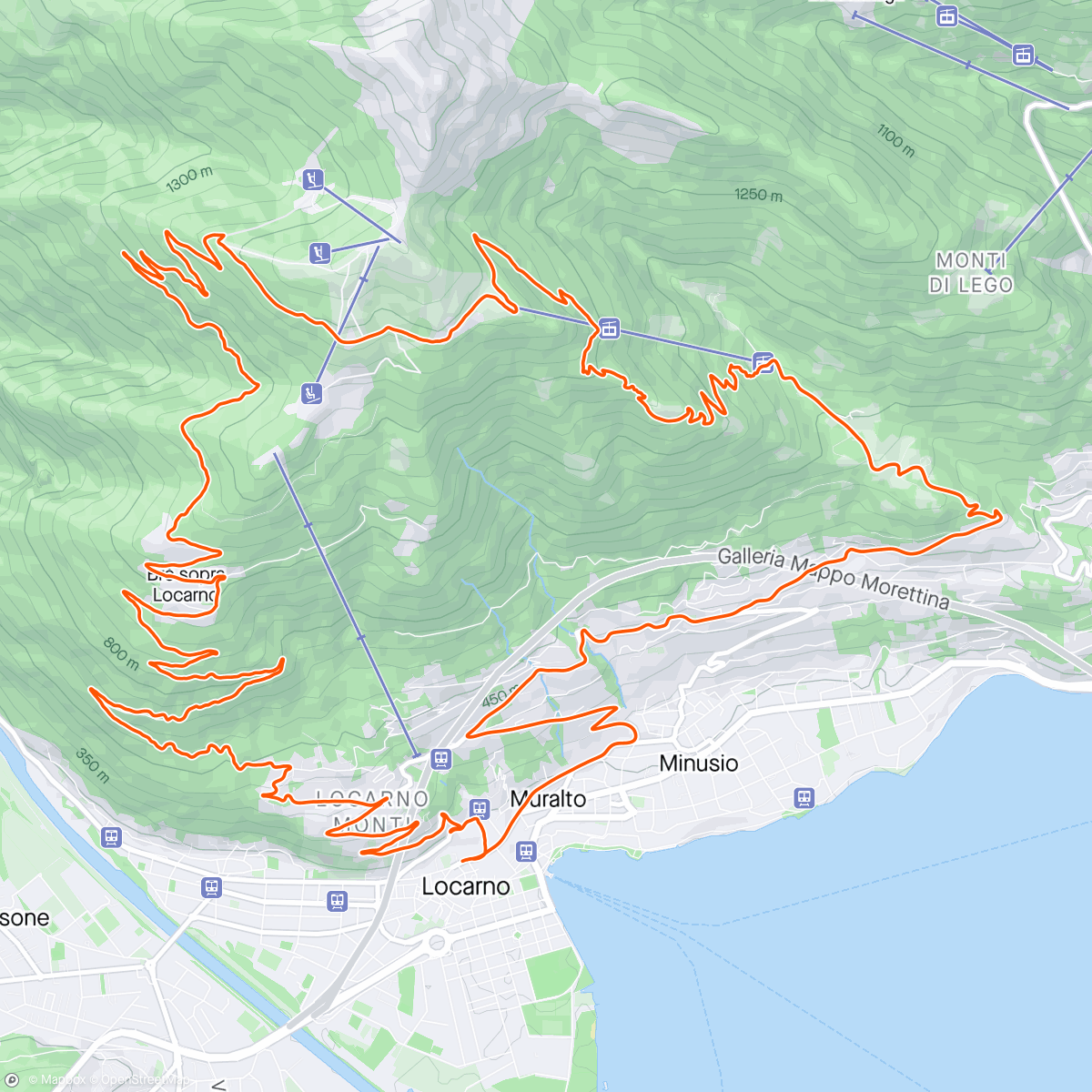 アクティビティ「Locarno - Cardada Trail 😍」の地図