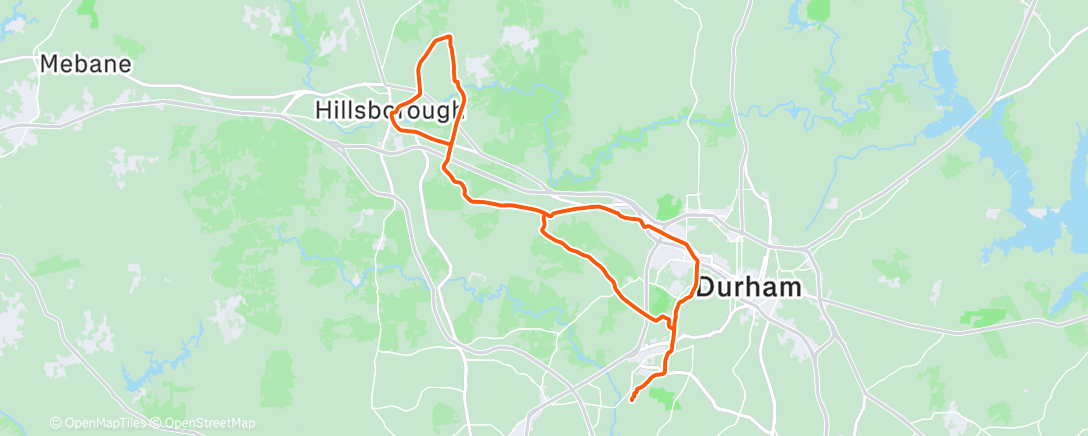 Map of the activity, Morning Ride