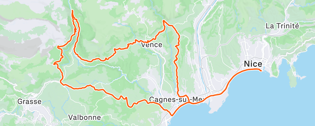 Map of the activity, Morning Ride