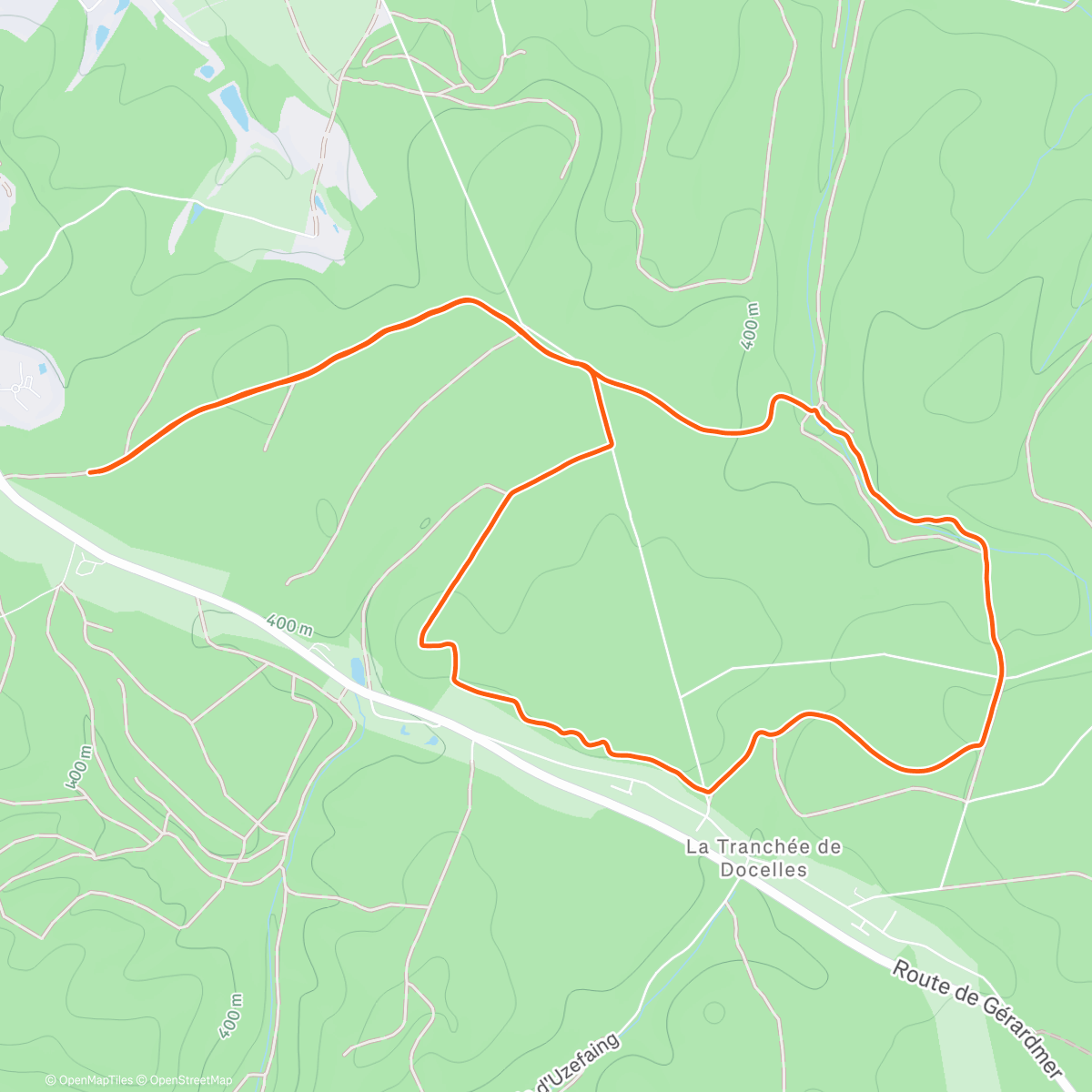 Map of the activity, Trail avec le groupe