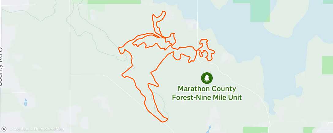 Map of the activity, W-24 night lap