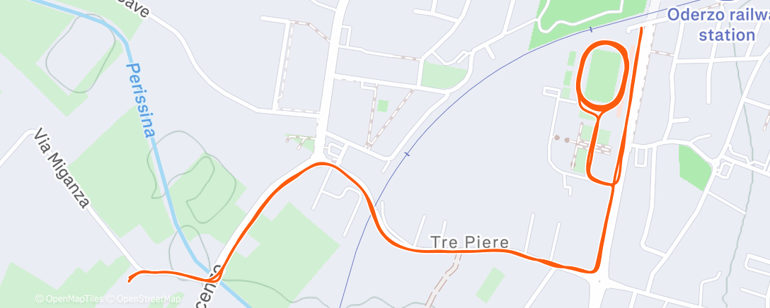 Map of the activity, Recovery Run