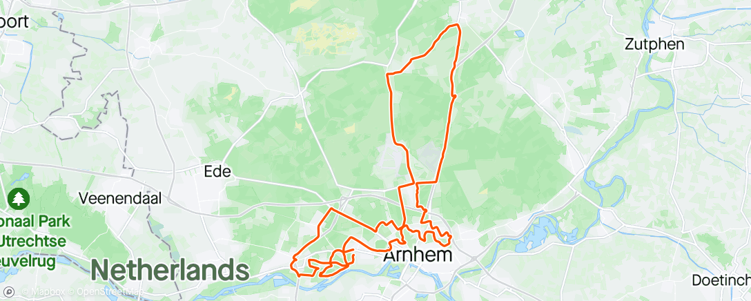 Map of the activity, Arnhems Mooiste 100 km