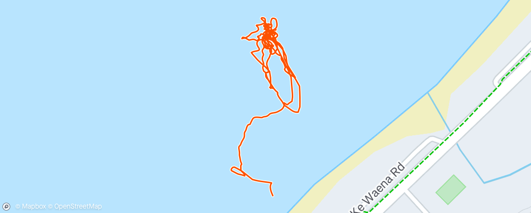 Map of the activity, Afternoon Surfing