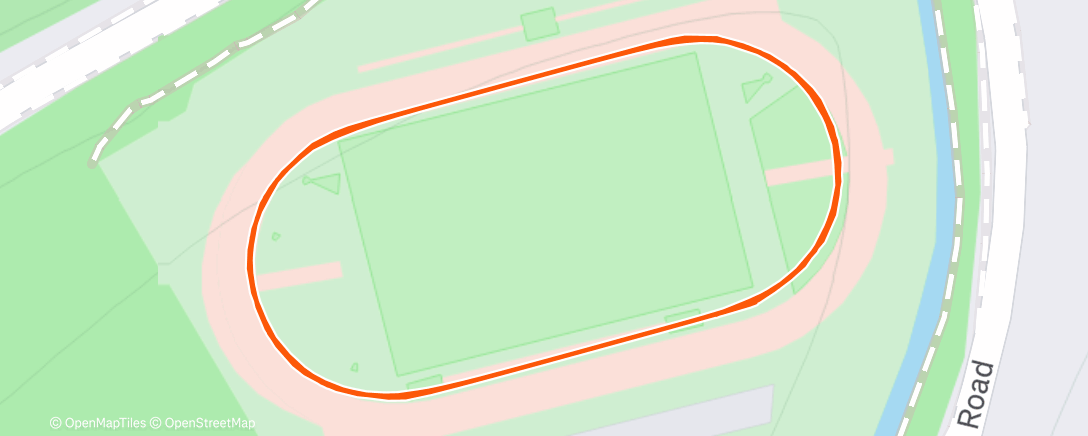 Map of the activity, Relay - 1200m leg