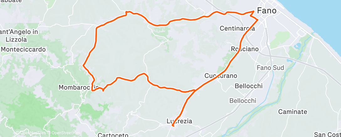 Map of the activity, Morning Ride