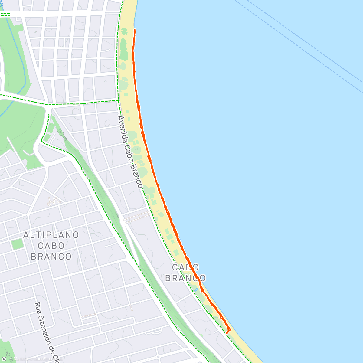 Map of the activity, Caminhada matinal com os primos