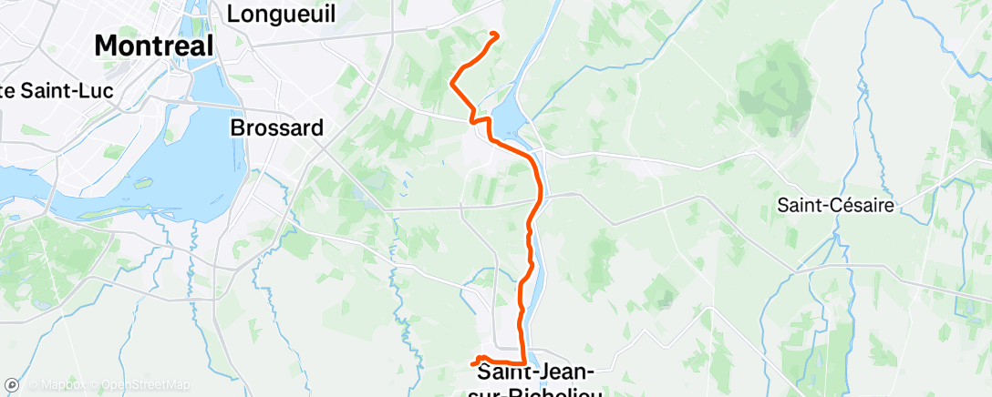 Map of the activity, Afternoon Ride