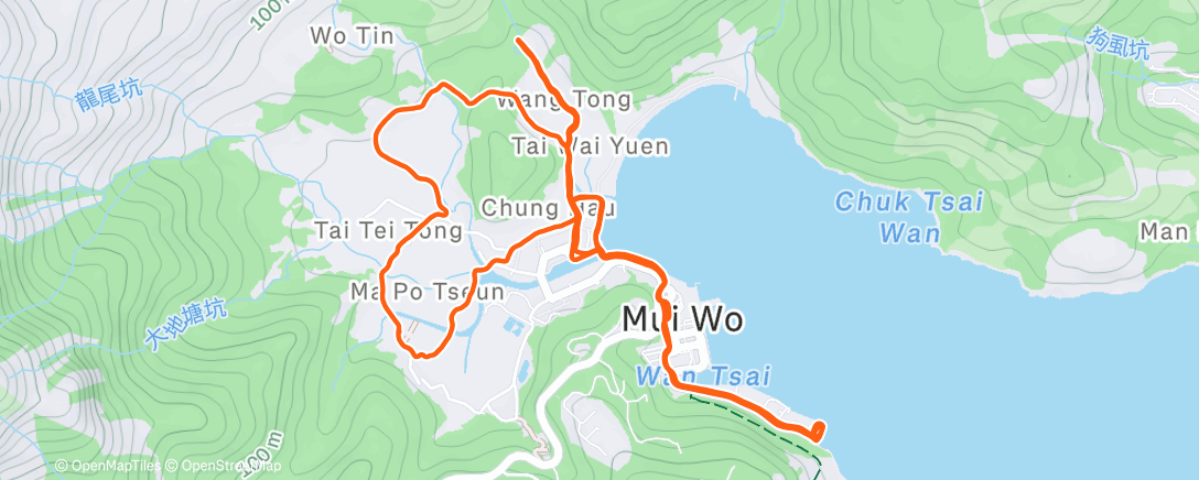 Map of the activity, Afternoon Trail Run