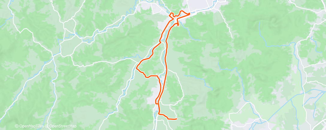 Map of the activity, Road Bike