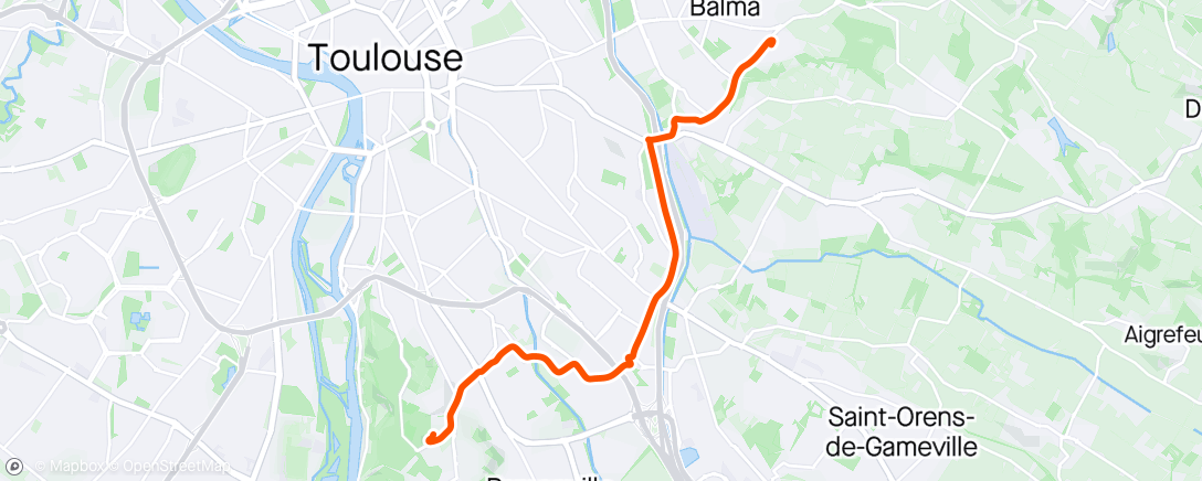 Map of the activity, Toulouse - En BMX
