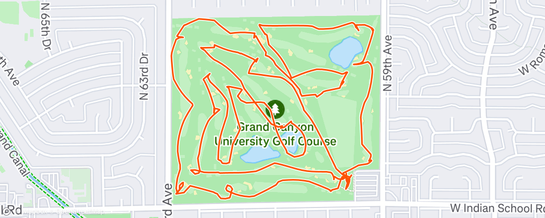 Map of the activity, Morning Run