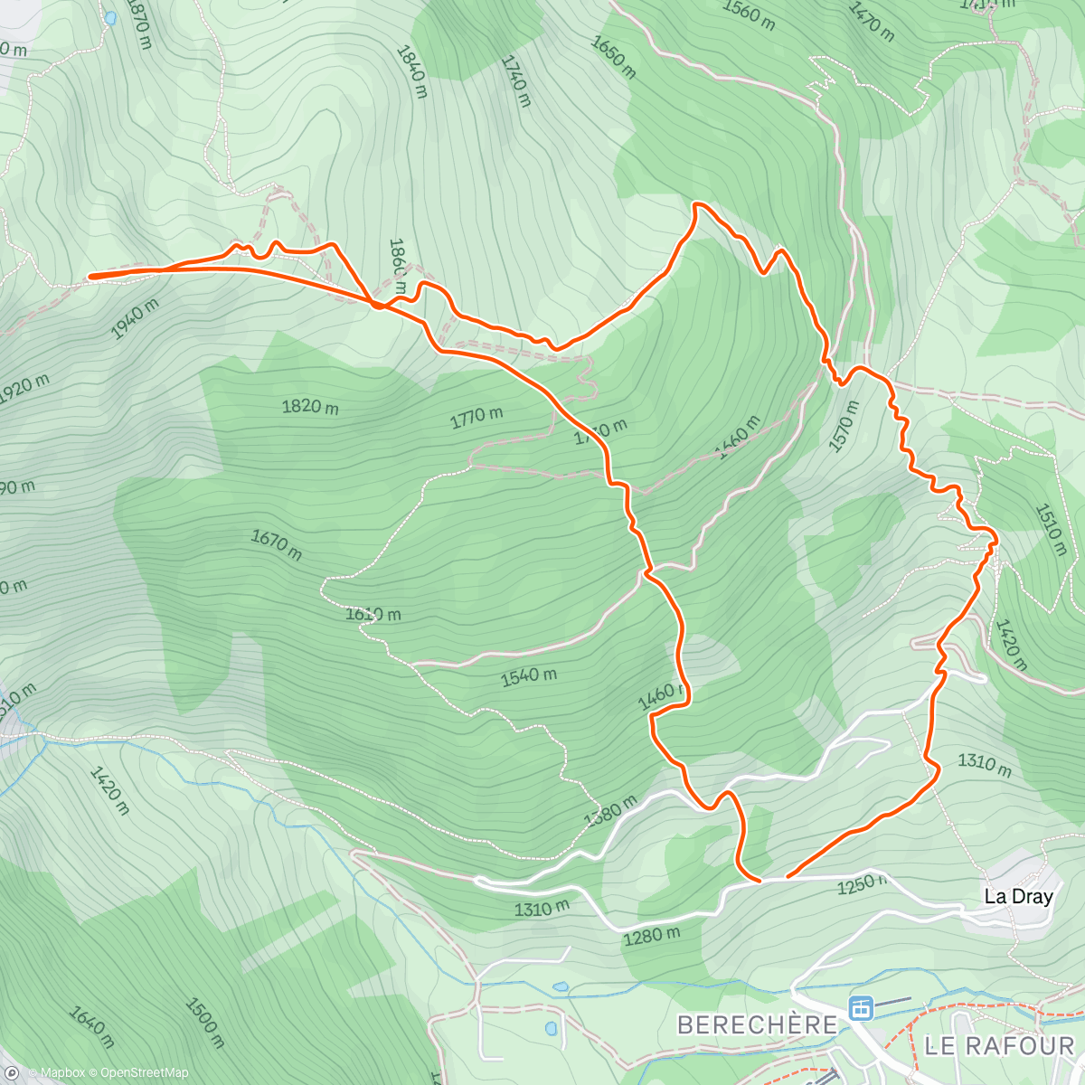 Map of the activity, Côte 2000