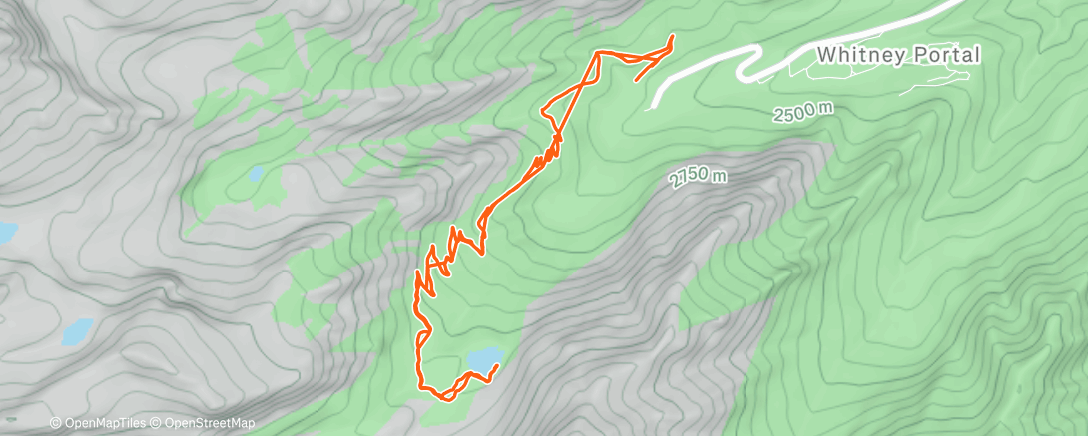 Map of the activity, lone pine lake w/ dad