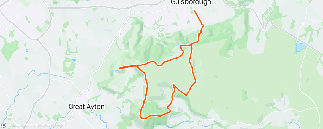 Map of the activity, Gisborough Moor fell race