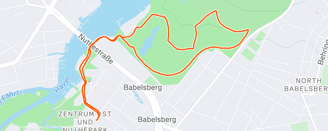 Map of the activity, Lauf am Mittag