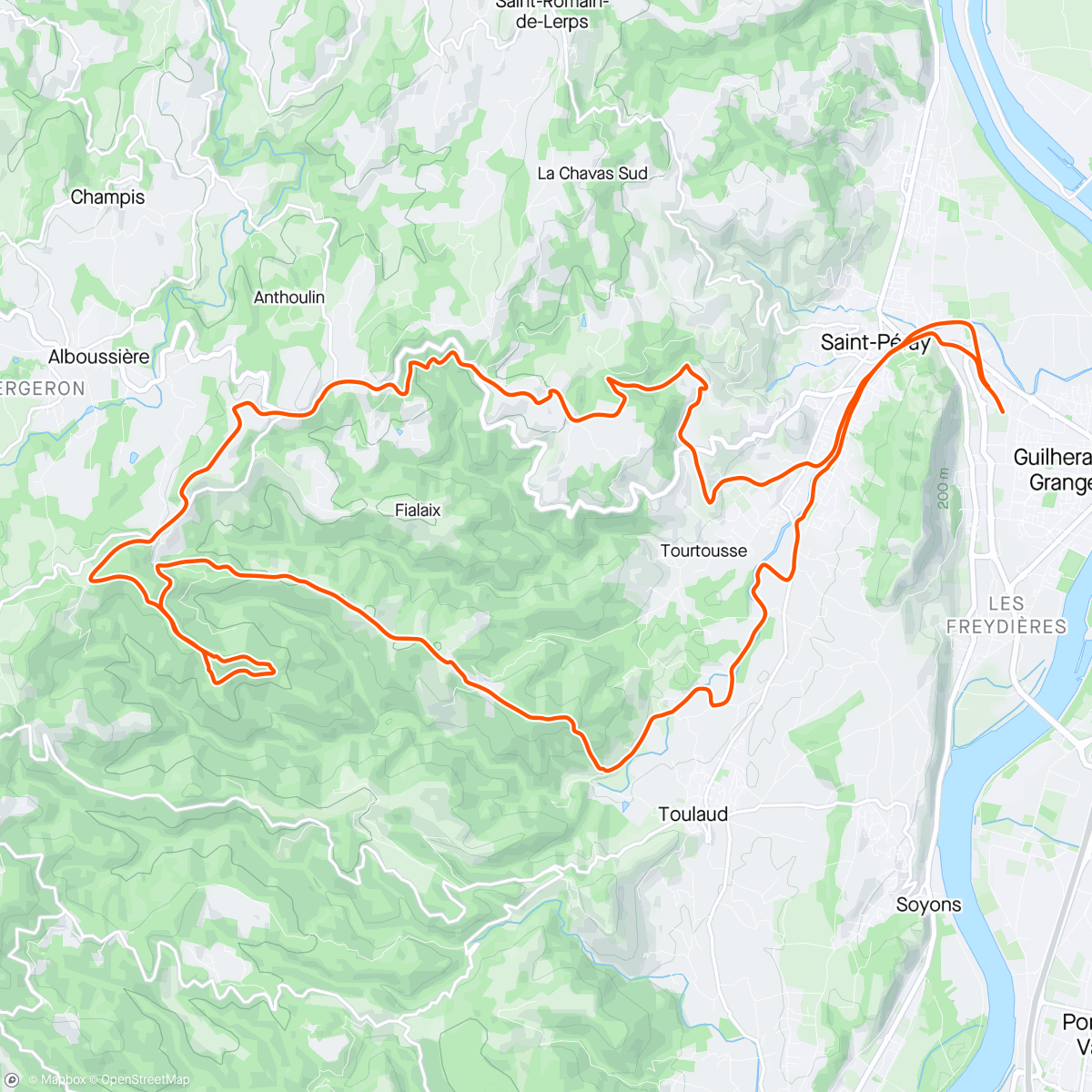 Map of the activity, Les crêtes de Juventin avec François et Serge
