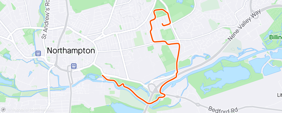 Karte der Aktivität „250m Walk, 250m Run x 11”