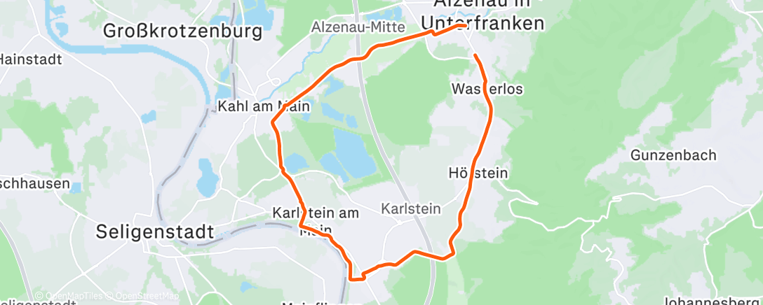 Map of the activity, Morning Run