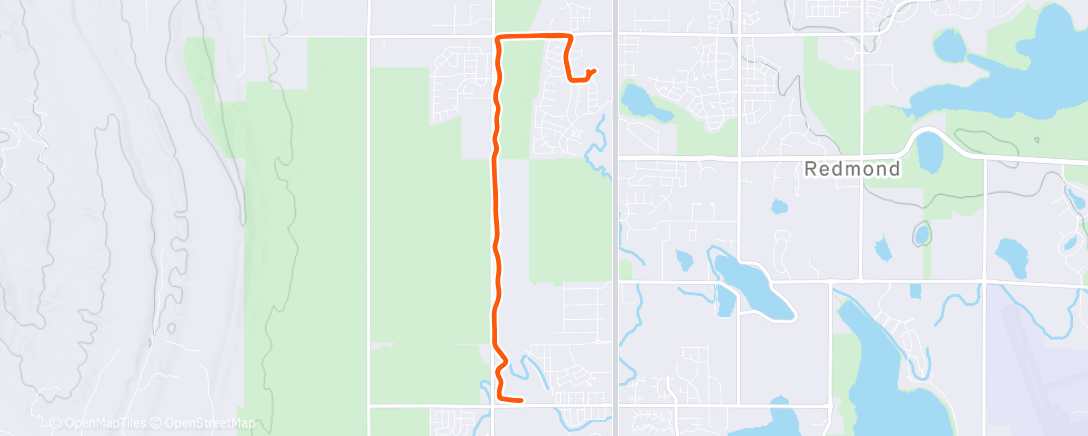 Map of the activity, Afternoon Run