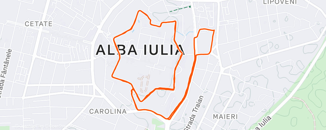 Map of the activity, Evening Run