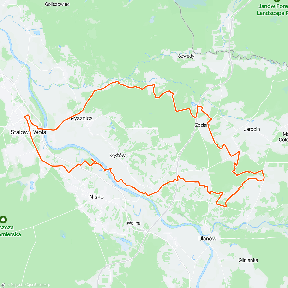 Map of the activity, Ultimate Ujeby Edyszyn - Sto Pro Gravel Ride