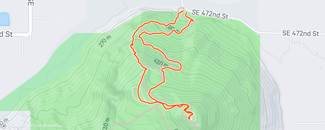 Map of the activity, Afternoon Trail Run