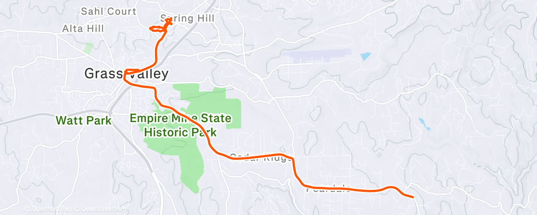 Map of the activity, Afternoon Golf