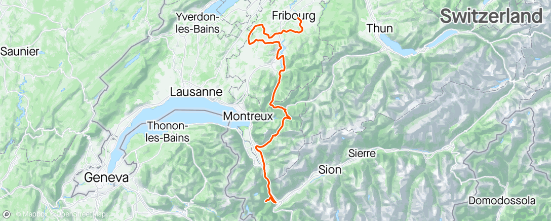 アクティビティ「Tour de Romandie - Stage 2」の地図