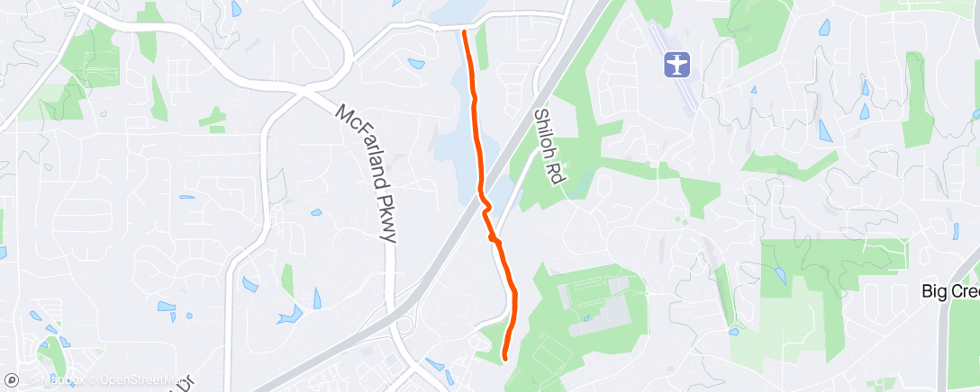 Map of the activity, 4/15/24 Greenway Walk…I’m Back!