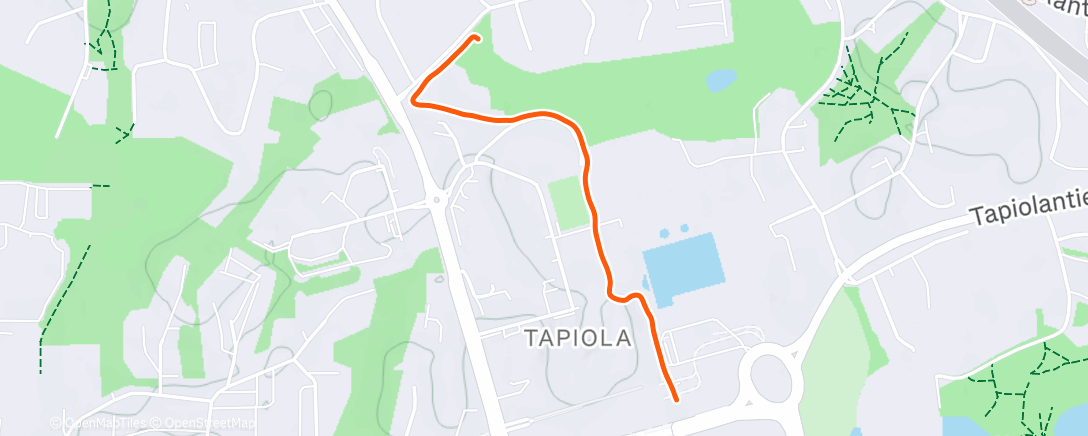 Map of the activity, Afternoon Walk